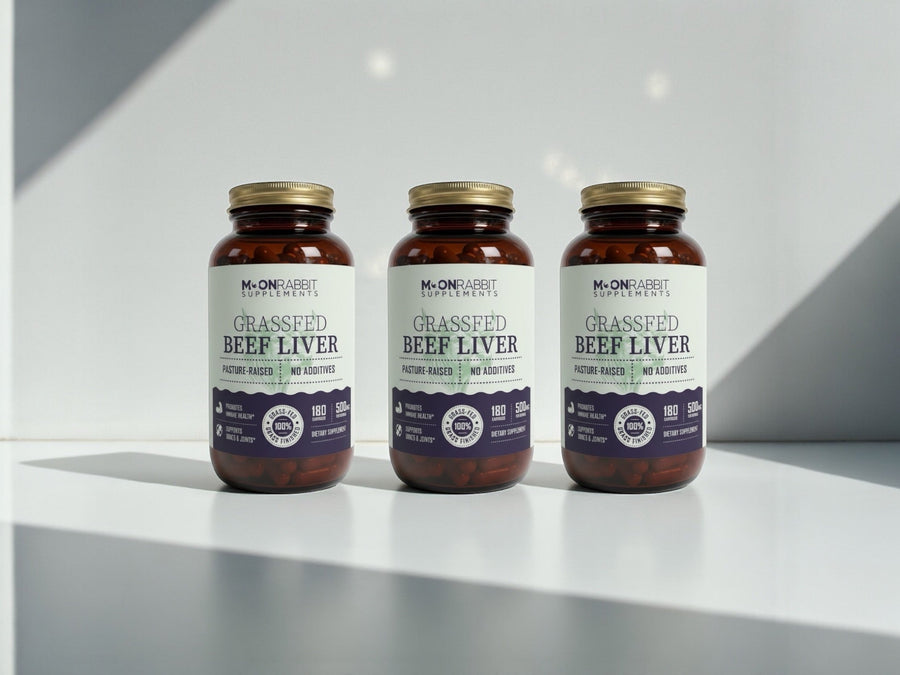 moon rabbit glass jar beef liver supplements