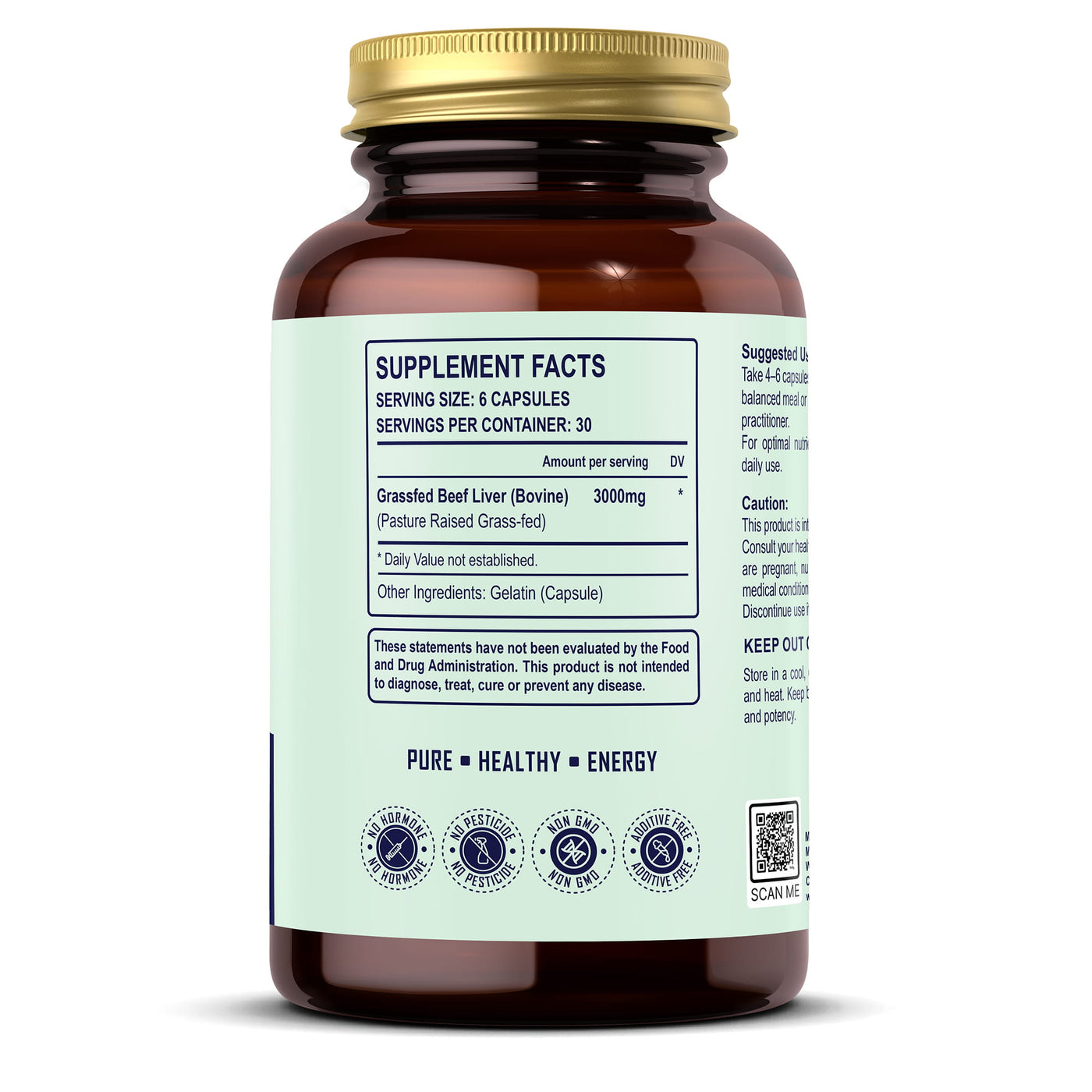 Grass-Fed Beef Liver Capsules