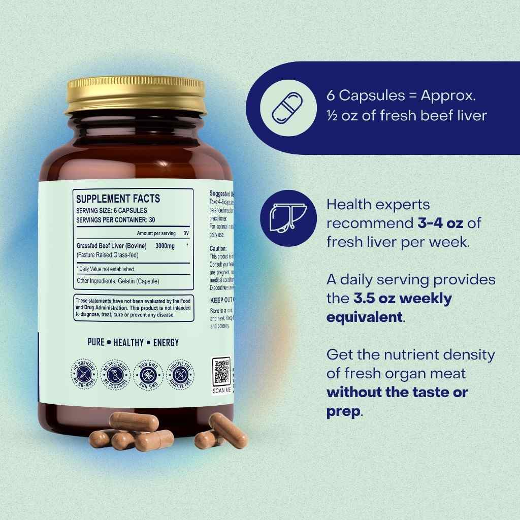 Grass-Fed Beef Liver Capsules