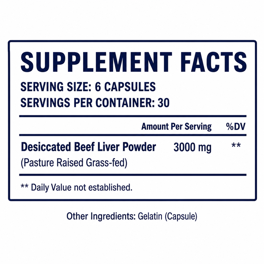 Grassfed Beef Liver Capsules